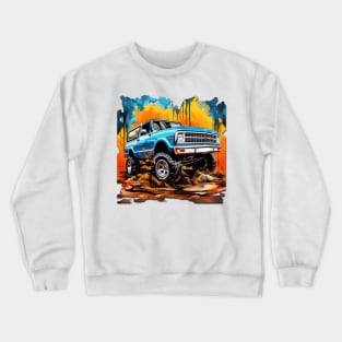 Off-Road Adventure: Chevy K5 Blazer Pop Art Crewneck Sweatshirt